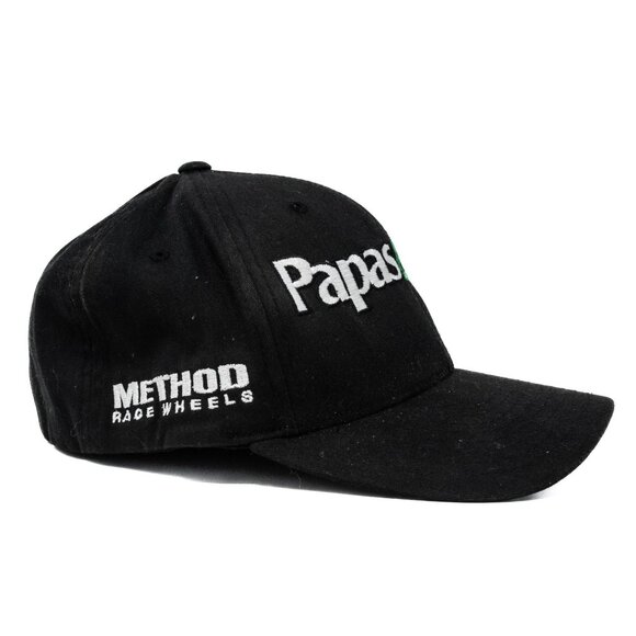 Papas & Beer 36 Flexfit Cap L-XL By Yupoong Black Cotton Spandex - Picture 3 of 7